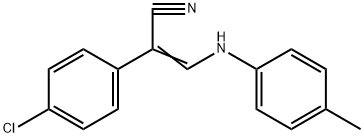(2E)-2-(4-chlorophenyl)-3-[(4-methylphenyl)amino]prop-2-enenitrile Structure