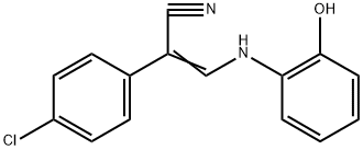 (2E)-2-(4-chlorophenyl)-3-[(2-hydroxyphenyl)amino]prop-2-enenitrile Struktur