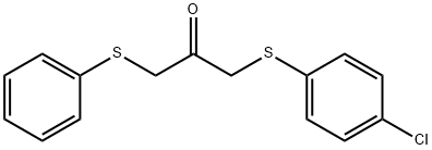 1-[(4-chlorophenyl)sulfanyl]-3-(phenylsulfanyl)propan-2-one Struktur