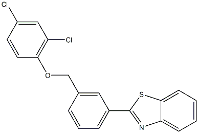 2-{3-[(2,4-dichlorophenoxy)methyl]phenyl}-1,3-benzothiazole Structure