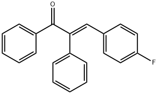(2E)-3-(4-fluorophenyl)-1,2-diphenylprop-2-en-1-one Struktur
