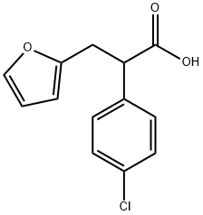 α-(p-Chlorophenyl)-2-furanpropionic acid,3459-56-1,结构式