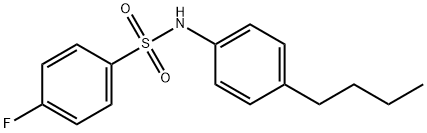 N-(4-butylphenyl)-4-fluorobenzenesulfonamide Struktur