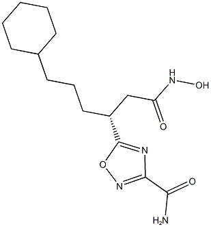 3-(Aminocarbonyl)-β-(3-cyclohexylpropyl)-N-hydroxy-1,2,4-oxadiazole-5-propanamide|UK 383367
