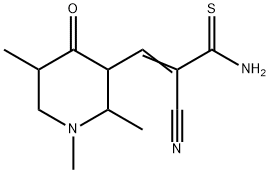 (2E)-2-cyano-3-(1,2,5-trimethyl-4-oxopiperidin-3-yl)prop-2-enethioamide Structure