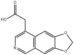 2-([1,3]二氧杂环戊烯并[4,5-G]异喹啉-8-基)乙酸, 366446-04-0, 结构式