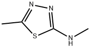 N,5-ジメチル-1,3,4-チアジアゾール-2-アミン 化学構造式