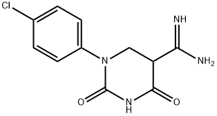 1-(4-chlorophenyl)-2,4-dioxo-1,3-diazinane-5-carboximidamide Struktur
