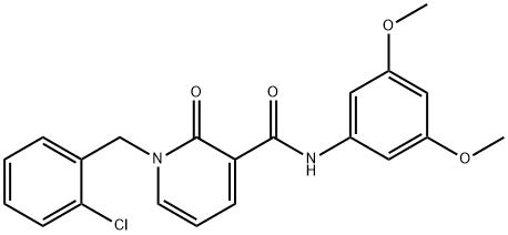 1-[(2-chlorophenyl)methyl]-N-(3,5-dimethoxyphenyl)-2-oxo-1,2-dihydropyridine-3-carboxamide Structure