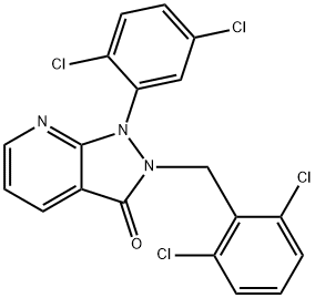 400077-85-2 1-(2,5-dichlorophenyl)-2-[(2,6-dichlorophenyl)methyl]-1H,2H,3H-pyrazolo[3,4-b]pyridin-3-one