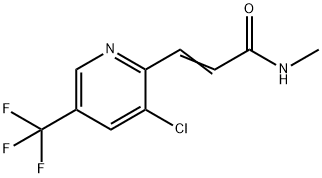 (2E)-3-[3-chloro-5-(trifluoromethyl)pyridin-2-yl]-N-methylprop-2-enamide Struktur