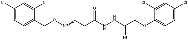 (3E)-N'-[2-(2,4-dichlorophenoxy)ethanimidoyl]-3-{[(2,4-dichlorophenyl)methoxy]imino}propanehydrazide Structure
