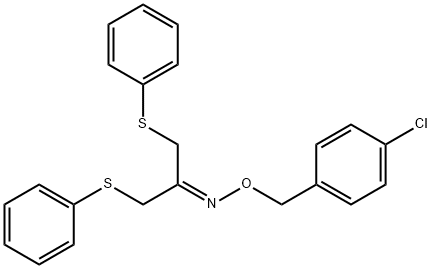[1,3-bis(phenylsulfanyl)propan-2-ylidene][(4-chlorophenyl)methoxy]amine Structure