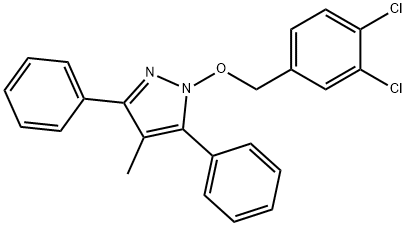 1-[(3,4-dichlorophenyl)methoxy]-4-methyl-3,5-diphenyl-1H-pyrazole Struktur