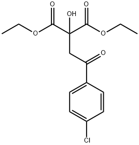 1,3-diethyl 2-[2-(4-chlorophenyl)-2-oxoethyl]-2-hydroxypropanedioate Structure