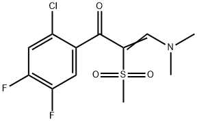 (2Z)-1-(2-chloro-4,5-difluorophenyl)-3-(dimethylamino)-2-methanesulfonylprop-2-en-1-one Struktur