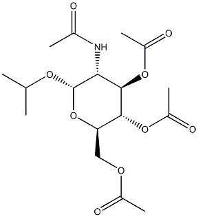 Isopropyl 2-(acetylamino)-2-deoxy á-D-glucopyranoside 3,4,6-triacetate Structure