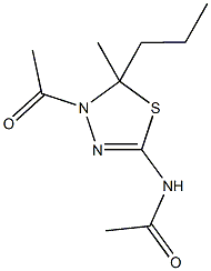 N-(4-acetyl-5-methyl-5-propyl-4,5-dihydro-1,3,4-thiadiazol-2-yl)acetamide Structure