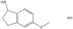 1H-Inden-1-amine, 2,3-dihydro-5-methoxy-, hydrochloride (1:1) Structure