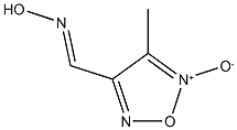 1,2,5-Oxadiazole-3-carboxaldehyde, 4-methyl-, oxime, 5-oxide, [C(E)]- (9CI) Structure