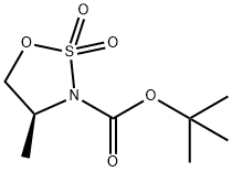 tert-butyl(4S)-4-methyl-2,2-dioxo-1,2λ,3-oxathiazolidine-3-carboxylate Struktur