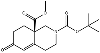 445312-74-3 2-叔-丁基 8A-甲基 (8AR)-6-氧亚基-1,2,3,4,6,7,8,8A-八氢异喹啉-2,8A-二甲酸基酯