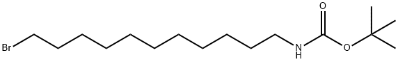 N-(11-溴十一烷基)氨基甲酸叔丁酯, 463930-53-2, 结构式