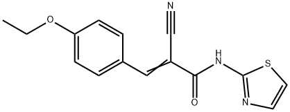 (2E)-2-cyano-3-(4-ethoxyphenyl)-N-(1,3-thiazol-2-yl)prop-2-enamide Struktur