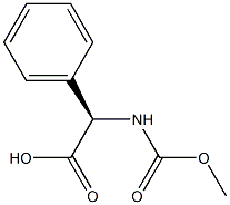 (R)-2-(methoxycarbonylamino)-2-phenylacetic acid Struktur