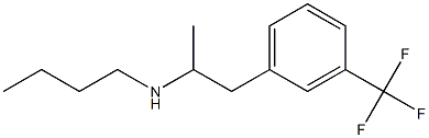 N-ブチル-3-(トリフルオロメチル)-α-メチルベンゼンエタンアミン 化学構造式