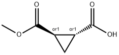 TRANS-2-(メトキシカルボニル)シクロプロパン-1-カルボン酸 化学構造式