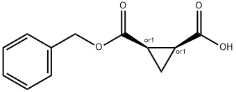 (1R,2S)-2 - ((苄氧基)羰基)环丙烷-1-羧酸, 53229-58-6, 结构式
