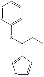 3-[1-(phenylsulfanyl)propyl]furan 结构式