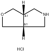 (3AR,6AS)-REL-ヘキサヒドロ-1H-フロ[3,4-C]ピロール塩酸塩 化学構造式