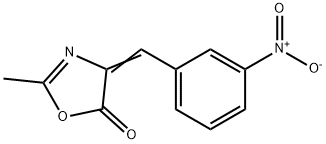 5(4H)-Oxazolone, 2-Methyl-4-[(3-nitrophenyl)Methylene]- 化学構造式
