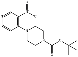 tert-butyl 4-(3-nitropyridin-4-yl)piperazine-1-carboxylate Struktur