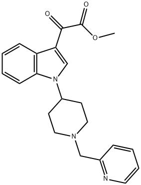 2-[1-[1-[(2-ピリジル)メチル]ピペリジン-4-イル]-1H-インドール-3-イル]-2-オキソ酢酸メチル 化学構造式