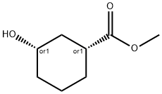 Cyclohexanecarboxylic acid, 3-hydroxy-, methyl ester, (1R,3S)-rel-
 Structure