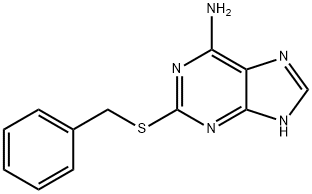 2-benzylsulfanyl-7(9)H-purin-6-ylamine Struktur