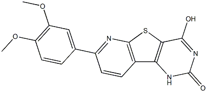 7-(3,4-dimethoxyphenyl)-2-hydroxypyrido[3',2':4,5]thieno[3,2-d]pyrimidin-4(3H)-one Structure