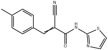 (2E)-2-cyano-3-(4-methylphenyl)-N-(1,3-thiazol-2-yl)prop-2-enamide Structure