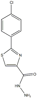 2-(4-chlorophenyl)-1,3-thiazole-4-carbohydrazide Structure