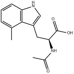 2-acetamido-3-(4-methyl-1h-indol-3-yl)propanoic acid Struktur