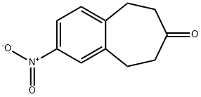 2-nitro-8,9-dihydro-5H-benzo[7]annulen-7(6H)-one Struktur