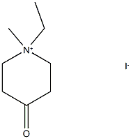 PiperidiniuM, 1-ethyl-1-Methyl-4-oxo-, iodide (1:1) Structure