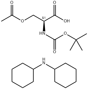 BOC-O-乙酰基-L-丝氨酸二环己胺盐 结构式