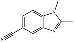1,2-二甲基-1H-苯并[D]咪唑-5-甲腈, 80073-14-9, 结构式