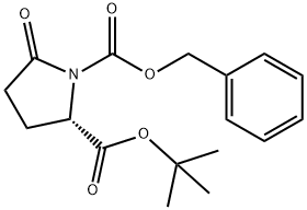 1-(ベンジルオキシカルボニル)-L-ピログルタミン酸tert-ブチル 化学構造式