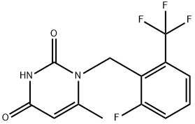 1-(2-Fluoro-6-(trifluoromethyl)benzyl)-6-methylpyrimidine-2,4(1H,3H)-dione Structure
