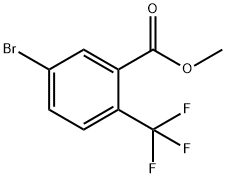 5-ブロモ-2-トリフルオロメチル安息香酸メチル 化学構造式
